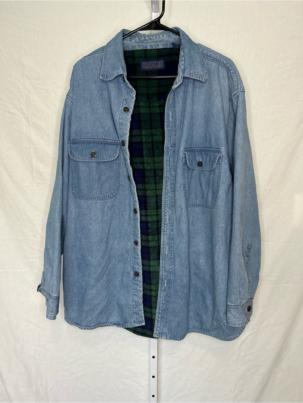 Vintage Shaver Lake Fleece Lined Denim Shirt Jacket Shacket XL